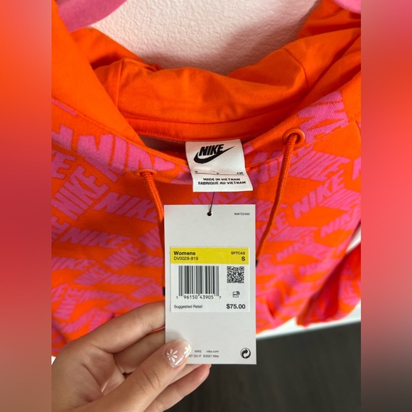 NEW Colourful Nike Women's Fleece Hoodie Size S - Picture 3 of 3